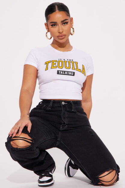 Remera Corta con Estampa 'Es el Tequila Hablando' - Image 2