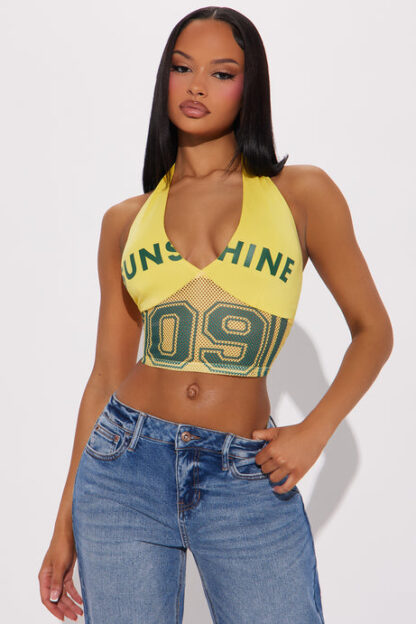 Top estilo Halter sin mangas con transparencias - Image 7
