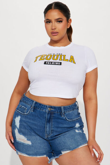 Remera Corta con Estampa 'Es el Tequila Hablando' - Image 5