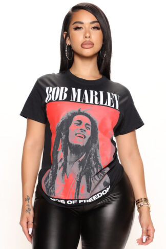 Remera de algodón con estampado de Bob Marley