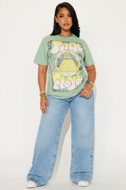 Remera con Estampa de Pink Floyd y Detalles de Brillo - Image 2